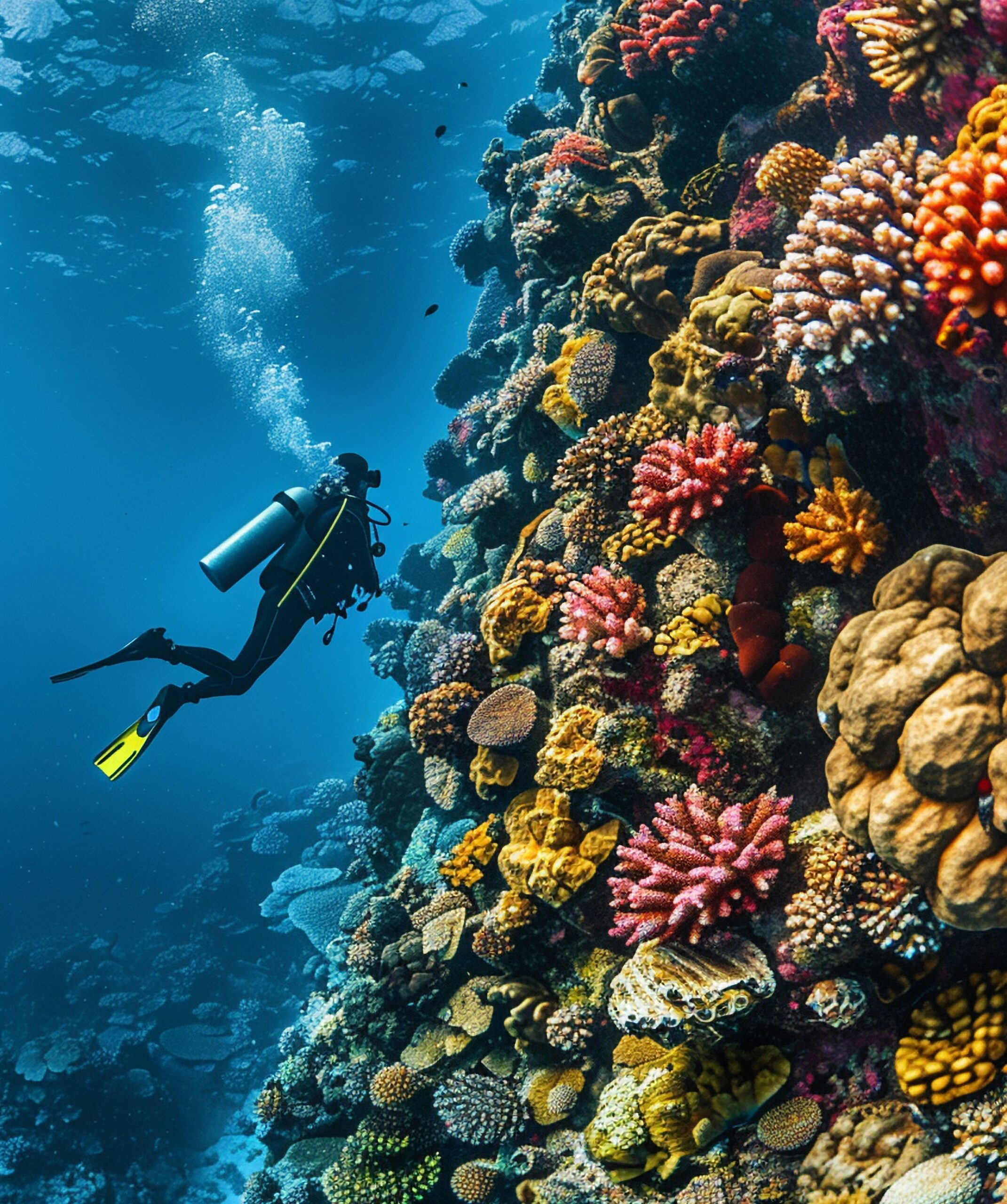 Scuba diving experience in Indonesia's clear tropical waters